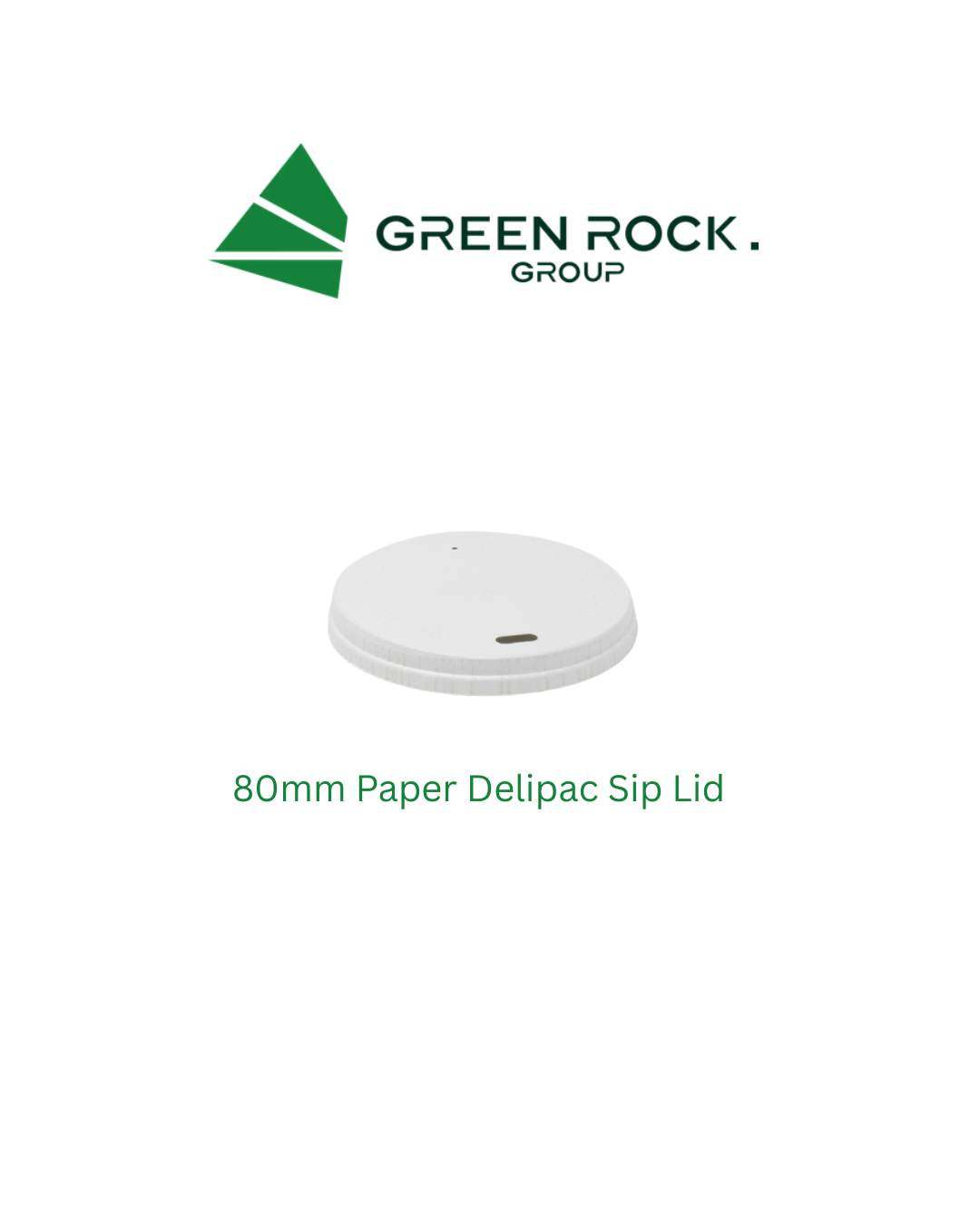 80mm Paper Sip Lid (1000) Delipac